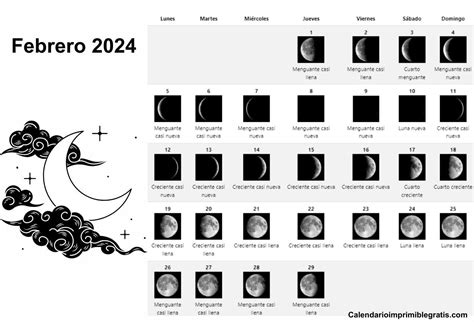 Calendario Lunar Febrero 2024 In 2024 Lunar