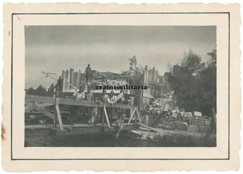 ORIG FOTO GESPRENGTE Brücke in FROUARD b Nancy Mosel Meurthe