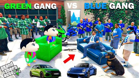 Shinchan Green Gang Vs Franklin Blue Gang In Gta Who Is Next