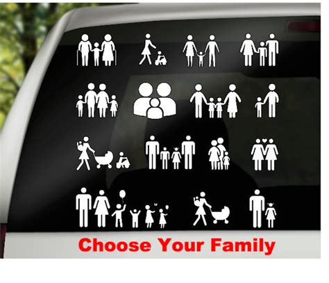 Family Car Decal Car Window Decal Vinyl Car Family Family - Etsy