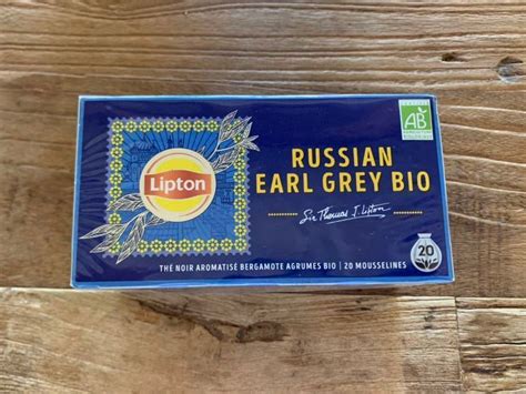 新品フランス限定LIPTONリプトン紅茶オーガニックRUSSIAN EARL GREY BIOロシアンアールグレイコットン