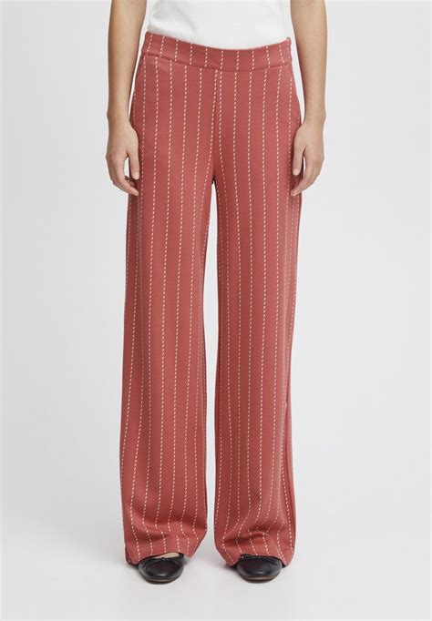 Ichi Ihruti Wide Broek Mineral Red Rood Zalando Nl