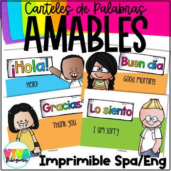 Carteles de las Palabras Mágicas Kind Words Bilingual posters TPT