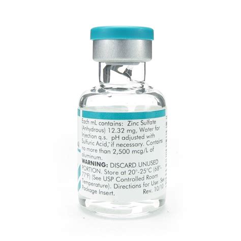 Zinc Sulfate Trace Element Sdv Vial Mcguff Medical Products