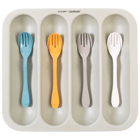 Knork Eco Plant Based Reusable Bamboo 24 Piece Flatware Set