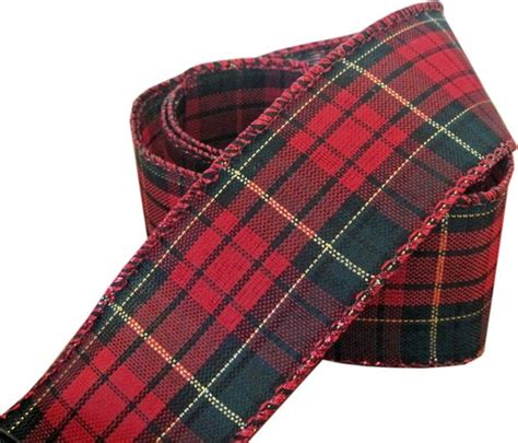 Kerst Lint Met IJzerdraad Geruit Lint Gingham Weefband 38mm 3 8cm