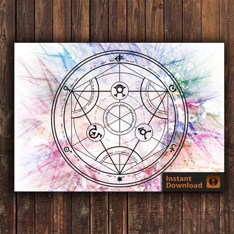 Transmutation Circle Fullmetal Alchemist, INSTANT DOWNLOAD, Digital ...