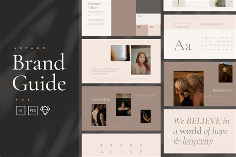 Elegant Brand Style Guide Template Elegant Branding Style Guide