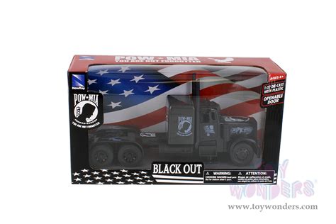 New Ray Peterbilt Black Out POW MIA Veterans Tribute SS 11643 1 32