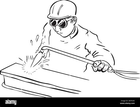 Welder Vector Vectors Black And White Stock Photos Images Alamy