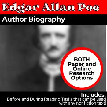 Edgar Allan Poe Author Study Comprehensive Biography And Engaging