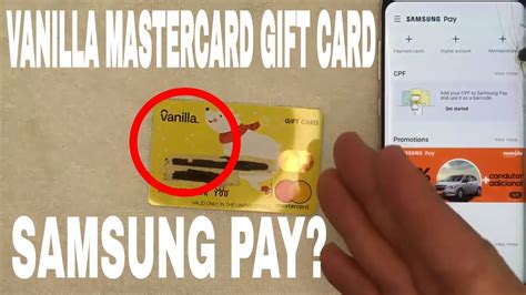 Can You Use Vanilla Mastercard Gift Card On Samsung Pay Youtube