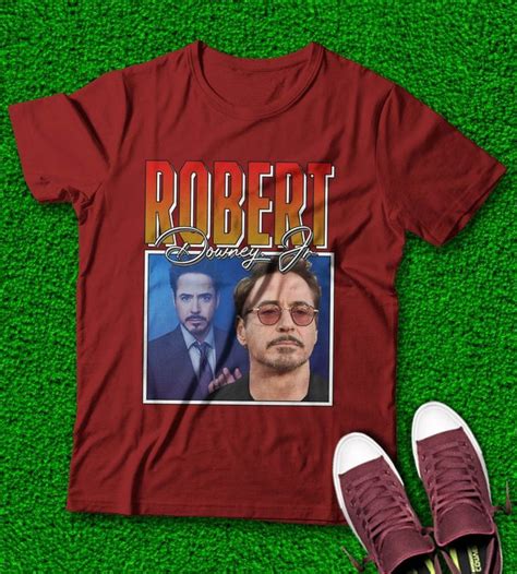 Robert Downey Jr T Shirt Vintage 90s Style Shirt Tony Stark Etsy