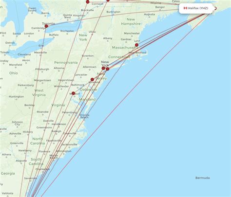 All Flight Routes From Tampa To Halifax Tpa To Yhz Flight Routes