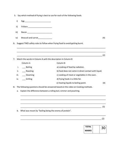 Cooking Methods Worksheet Online Exercise For Live Worksheets