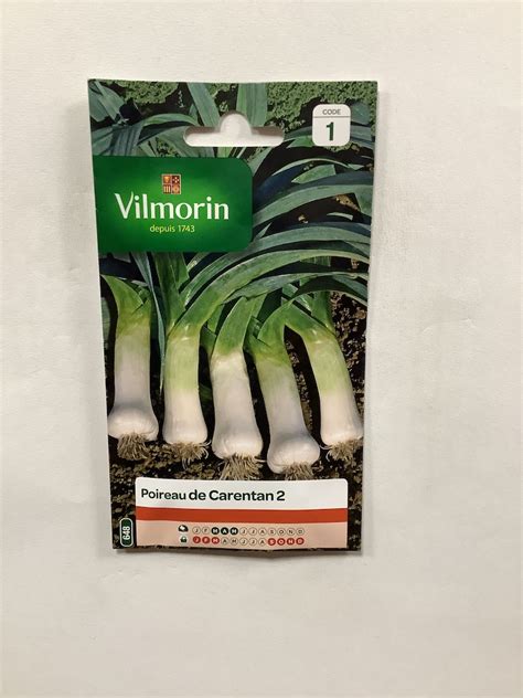 Sachet De Graines De Poireau De Carentan Vilmorin Graines Potag Res