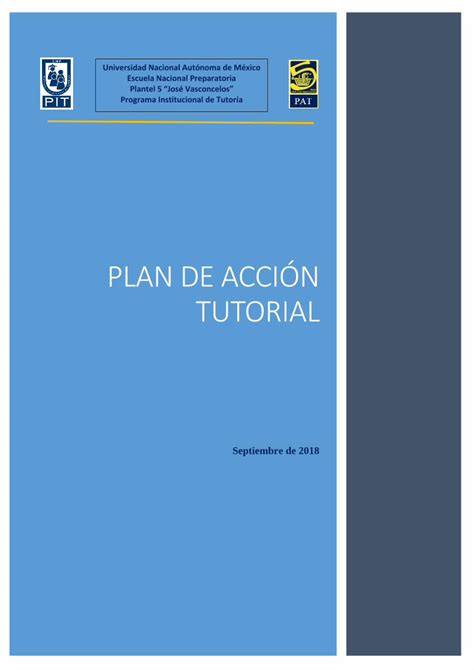 PDF Plan de Acción Tutorial prepa5 unam mx de a Anexo 1 Formato