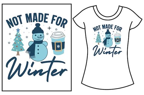 Premium Vector Christmas Winter Typography Snow Vector Graphics T