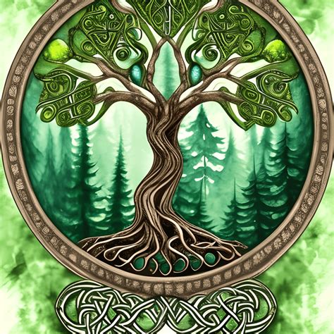 Celtic Symbol Tree of Life Tree Bear at Base · Creative Fabrica