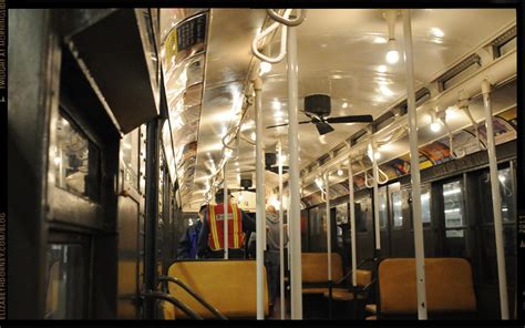 holiday vintage subway – ny, ny – twilight at morningside