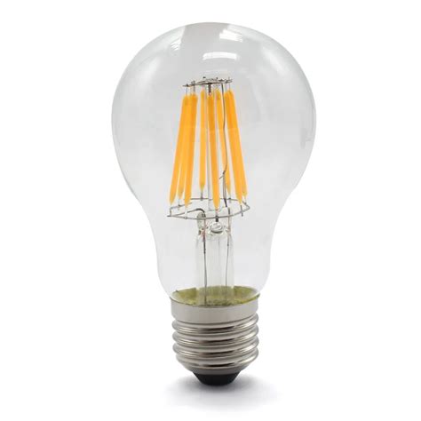 A60 Dimmable Led Filament Light Bulb E27 Warm White 2700k Clear Glass Shell Vintage Edison Led