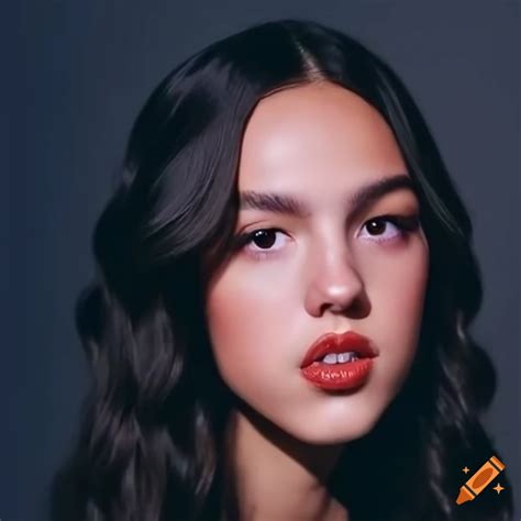 Olivia Rodrigo With Black Hair On Craiyon