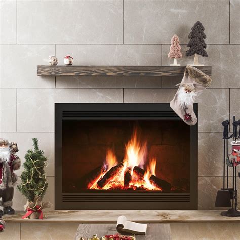 Amazon Boscomondo Inch Fireplace Mantel Solid Rustic Wood