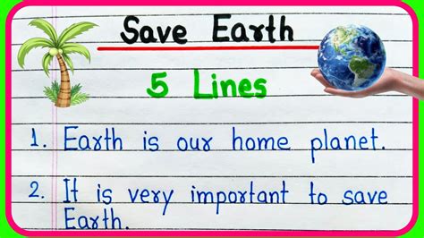 Lines On Save Earth Essay In English Save Earth Speech Few Lines