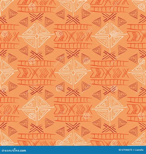 Native American Seamless Pattern Stock Vector Illustration Of Hand