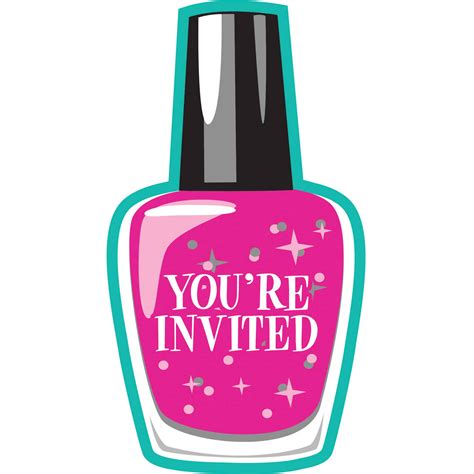 Sparkle Spa Party Invitations 8pk