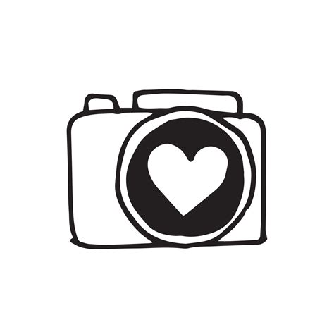 simple vector drawing in doodle style. camera. cute illustration camera ...