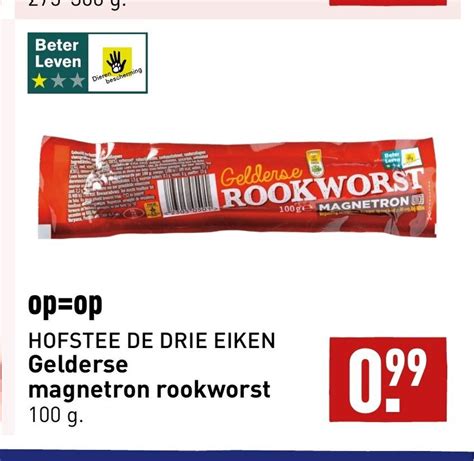 Gelderse Magnetron Rookworst G Aanbieding Bij Aldi