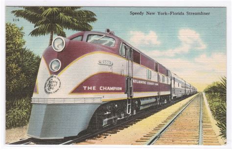 My Life In Postcards: Streamliner Trains - Part IV - The Atlantic Coast ...