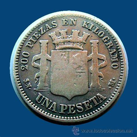 Gobierno Provisional 1 Peseta 1869 Comprar Monedas De Isabel II A