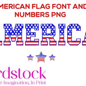 AMERICAN FLAG 4th Of July Alphabet Numbers SVG Bundle Patriotic