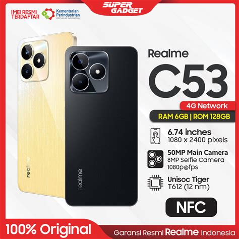 Jual Realme C53 6 128 GB RAM 6 ROM 128 6GB 128GB HP Smartphone Android