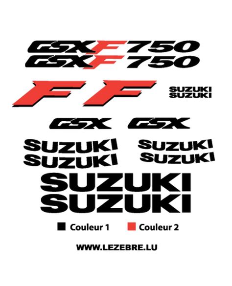 Kit Stickers Autocollants Suzuki Gsx F