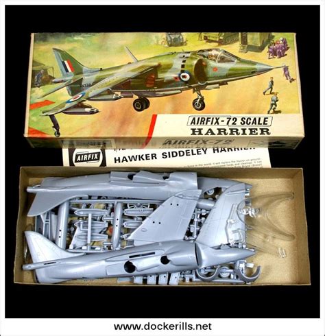 Harrier Aeroplane Airplane Vintage Airfix Type 3 Red Stripe Box