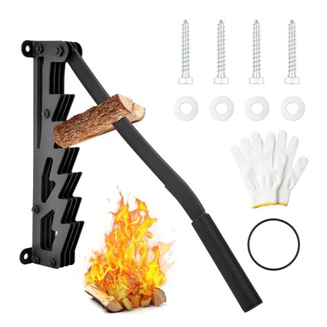 Log Splitter Wall Mounted Firewood Kindling Splitter With Screws