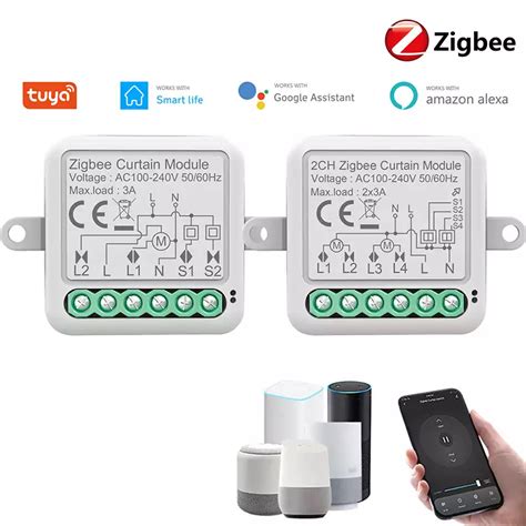 Tuya Zigbee Smart Curtain Switch Module Roller Shutter Blind Motor