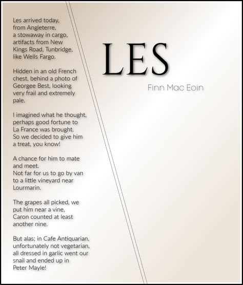 LES-Finn Mac Eoin | Inspirational Poems