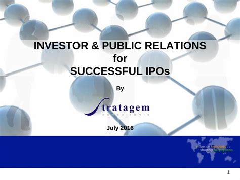 Pdf Investor And Public Relations For Successful Ipos5 Importance Of