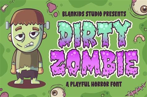 Dirty Zombie Horror And Halloween Font OTF TTF Etsy