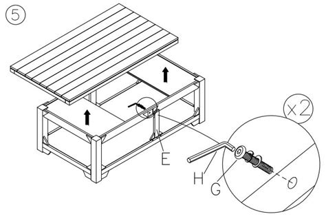 Ashley T Rogness Rustic Brown Lift Top Cocktail Table User Manual