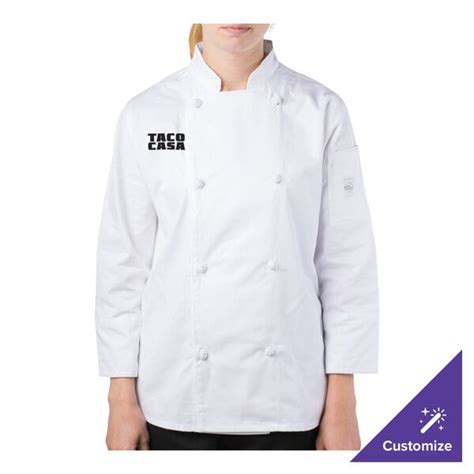 Mercer Culinary Genesis® Womens White Customizable Long Sleeve Chef