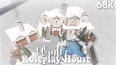 Winter Roleplay House Bloxburg Speed Build Including The Christmas Up Winter House