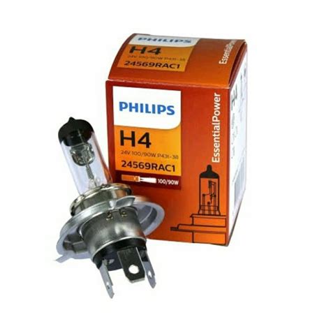 Jual BOHLAM LAMPU PHILIPS HEADLAMP MOBIL H4 100 90W 24V ORIGINAL