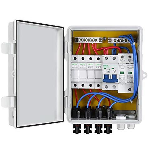 Eco Worthy 4 String Pv Combiner Box With Lightning Arreste 10a Rated Current Fuse And Circuit