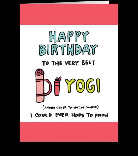 11 Custom Yoga Happy Birthday Card Papan