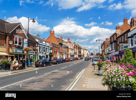 Shops On The High Street Newmarket Suffolk England Uk Stock Photo